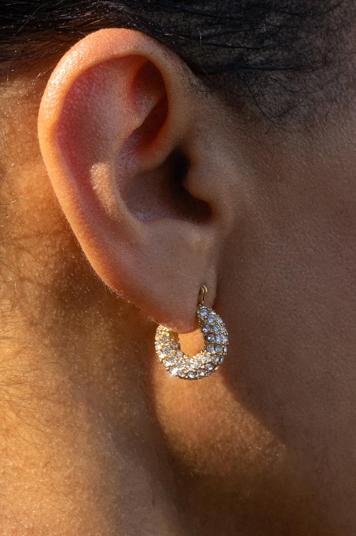 shimmer mini hoops